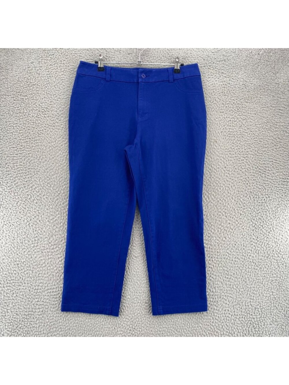 Chicos Jeans Womens 1 US 8 Blue Twill Stretch Cropped Capri Skinny Everyday Fit